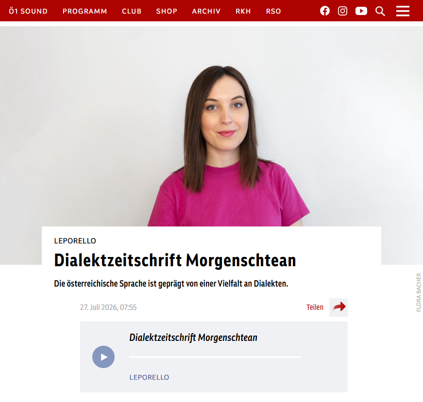 Ö1-Interview: mein Zugang zum Dialekt